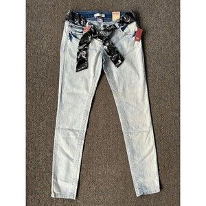 NOBO Sequin Accent Skinny Jeans with Belt size 9